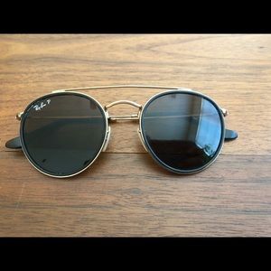 RayBan round double bridge sunglasses